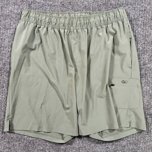 LEG3ND Mens Athletic Workout Shorts Size XL Olive Green Pull On Training Gym
